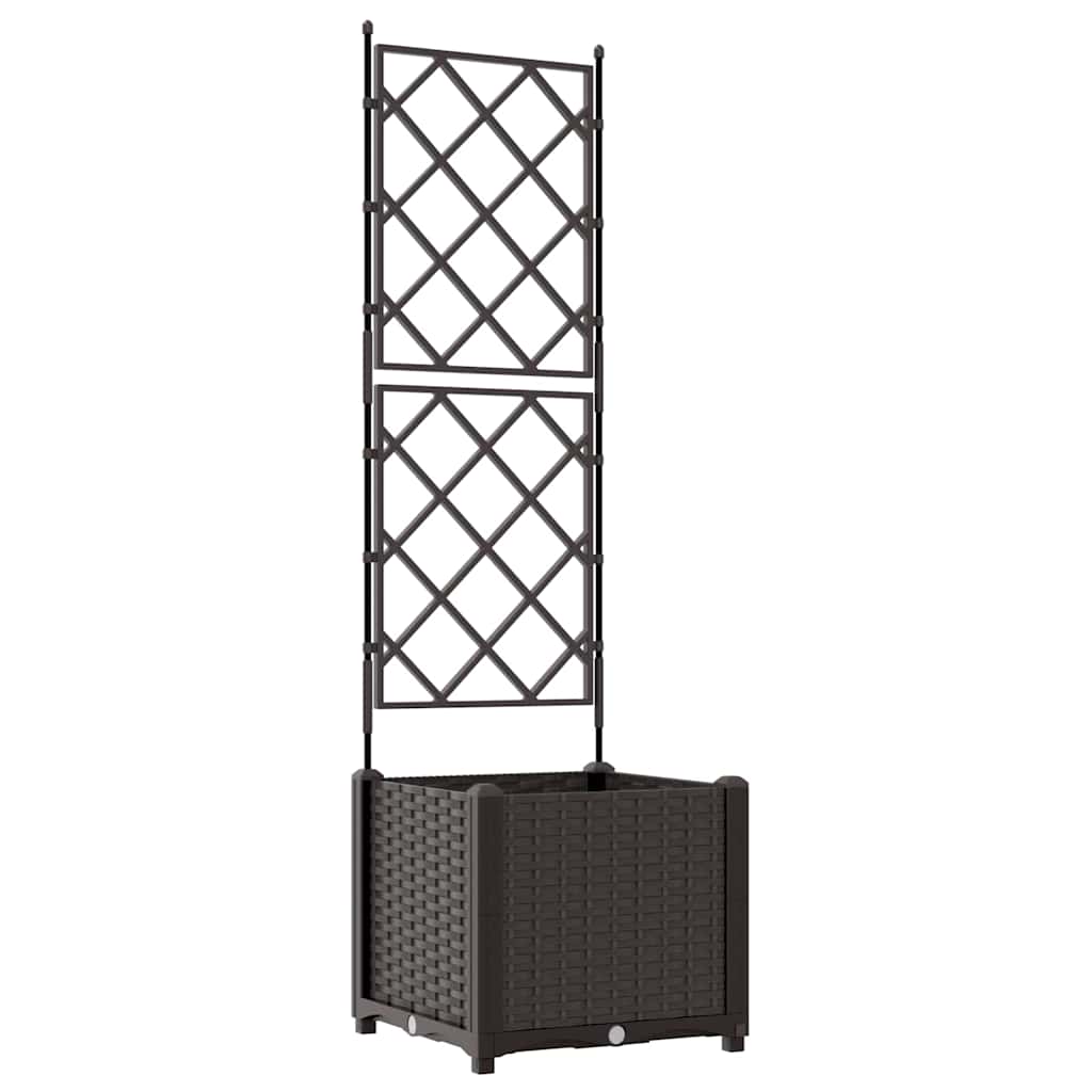 vidaXL Garden Planter Brown 40 x 40 x 143 cm PP