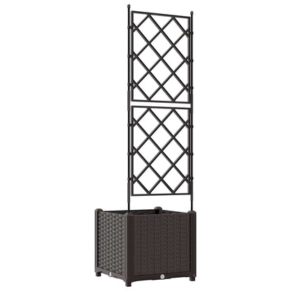 vidaXL Garden Planter Brown 40 x 40 x 143 cm PP