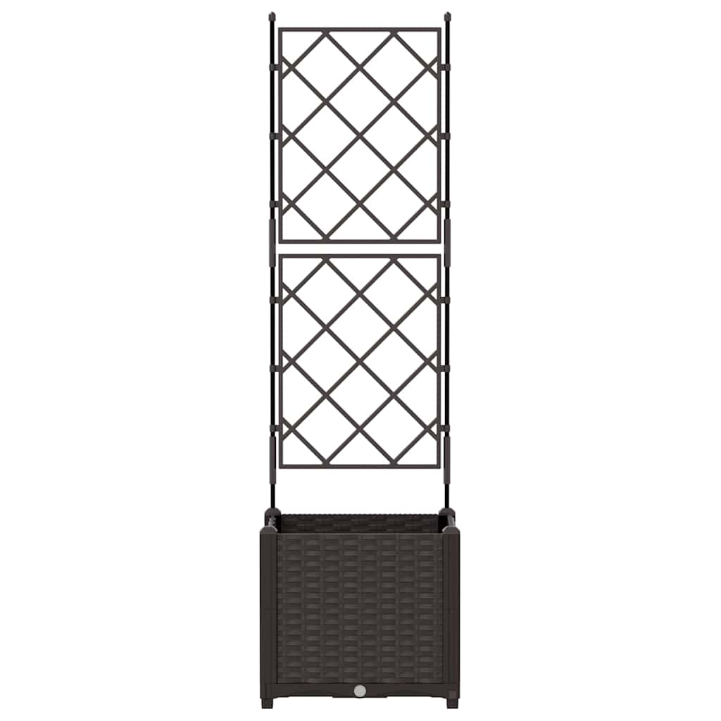 vidaXL Garden Planter Brown 40 x 40 x 143 cm PP