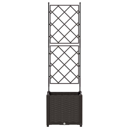 vidaXL Garden Planter Brown 40 x 40 x 143 cm PP