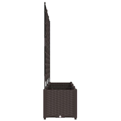 vidaXL Garden Planter 3 pcs Brown 120 x 40 x 143 cm PP