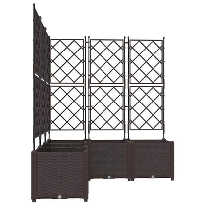 vidaXL Garden Planter 5 pcs Brown 120 x 120 x 143 cm PP