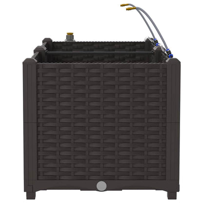 vidaXL Garden Planter 2 pcs Brown 80 x 40 x 37.5 cm PP