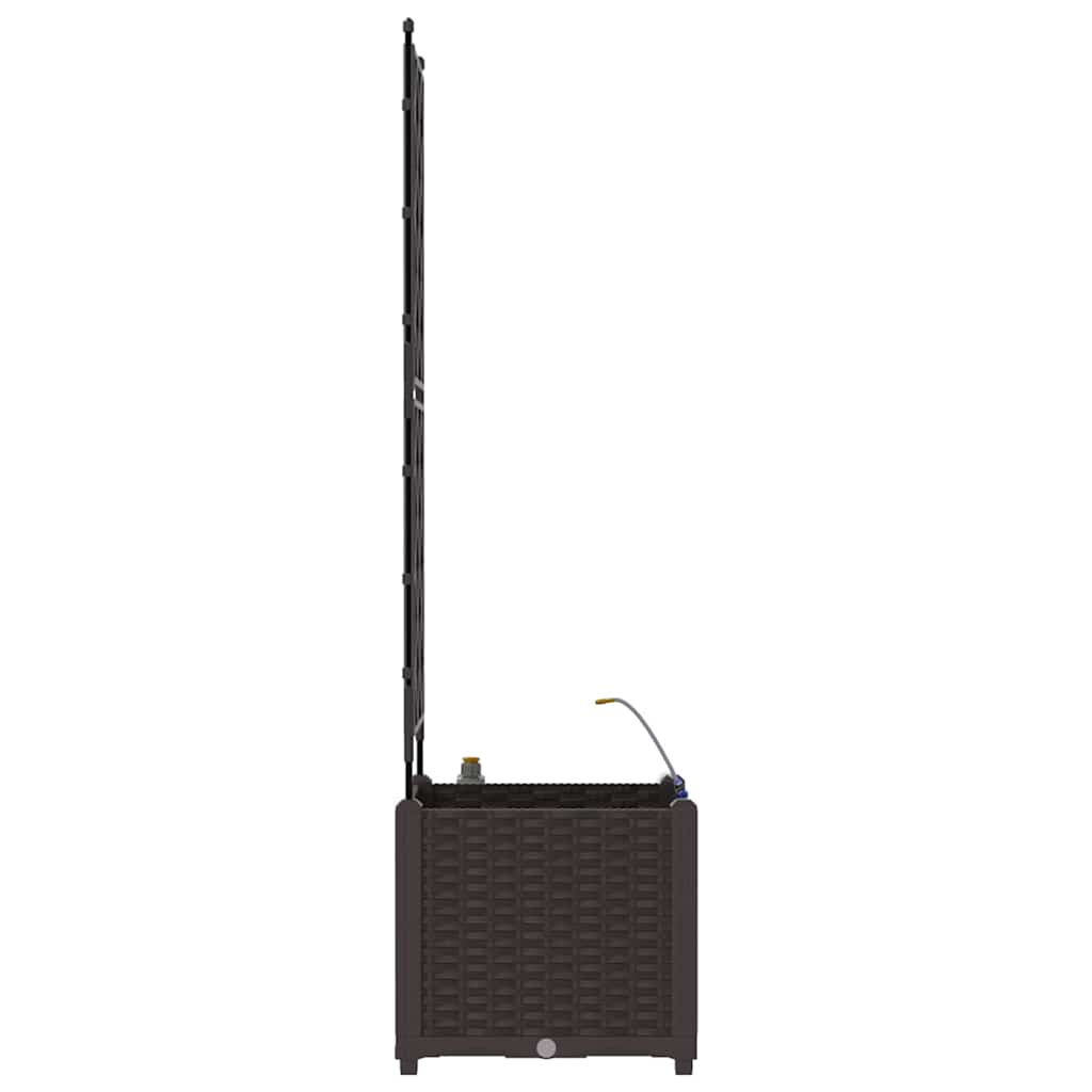 vidaXL Garden Planter Brown 40 x 40 x 142 cm PP