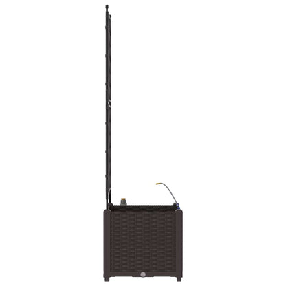 vidaXL Garden Planter Brown 40 x 40 x 142 cm PP