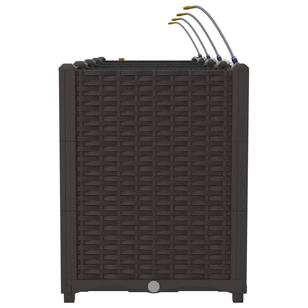 vidaXL Garden Planter 4 pcs Brown 160 x 40 x 52 cm PP