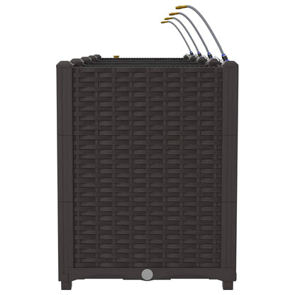 vidaXL Garden Planter 4 pcs Brown 160 x 40 x 52 cm PP