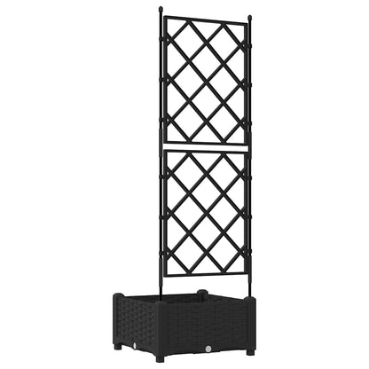 vidaXL Garden Planter Black 40 x 40 x 125.5 cm PP