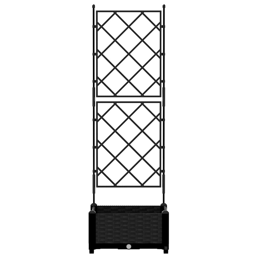 vidaXL Garden Planter Black 40 x 40 x 125.5 cm PP