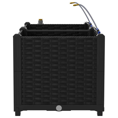vidaXL Garden Planter 2 pcs Black 80 x 40 x 37.5 cm PP