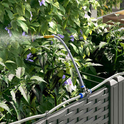vidaXL Garden Planter Black 40 x 40 x 142 cm Plastic