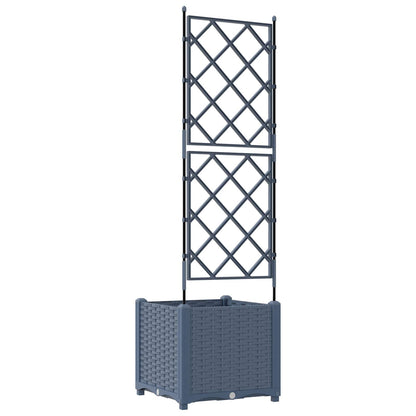 vidaXL Garden Planter Grey 40 x 40 x 143 cm PP