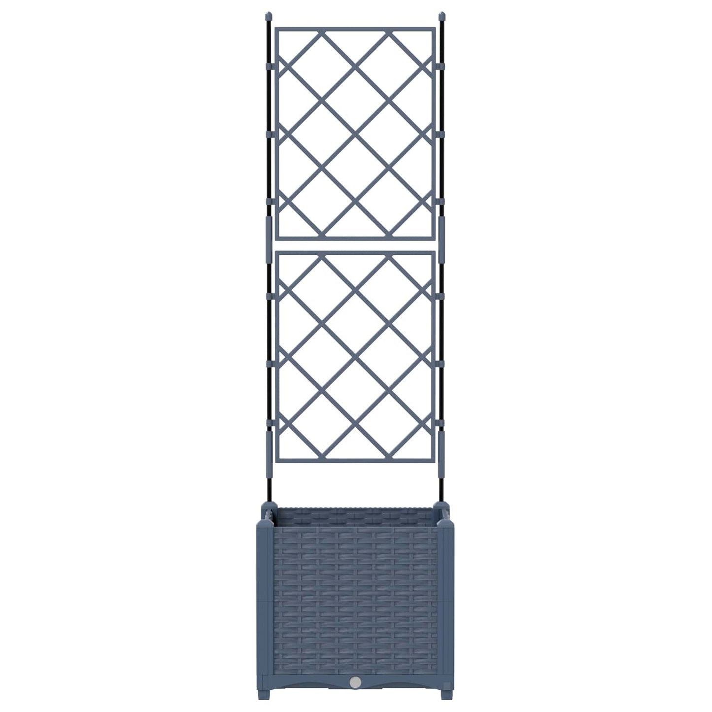 vidaXL Garden Planter Grey 40 x 40 x 143 cm PP