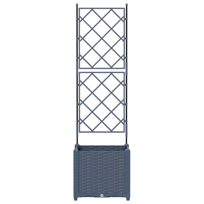 vidaXL Garden Planter Grey 40 x 40 x 143 cm PP
