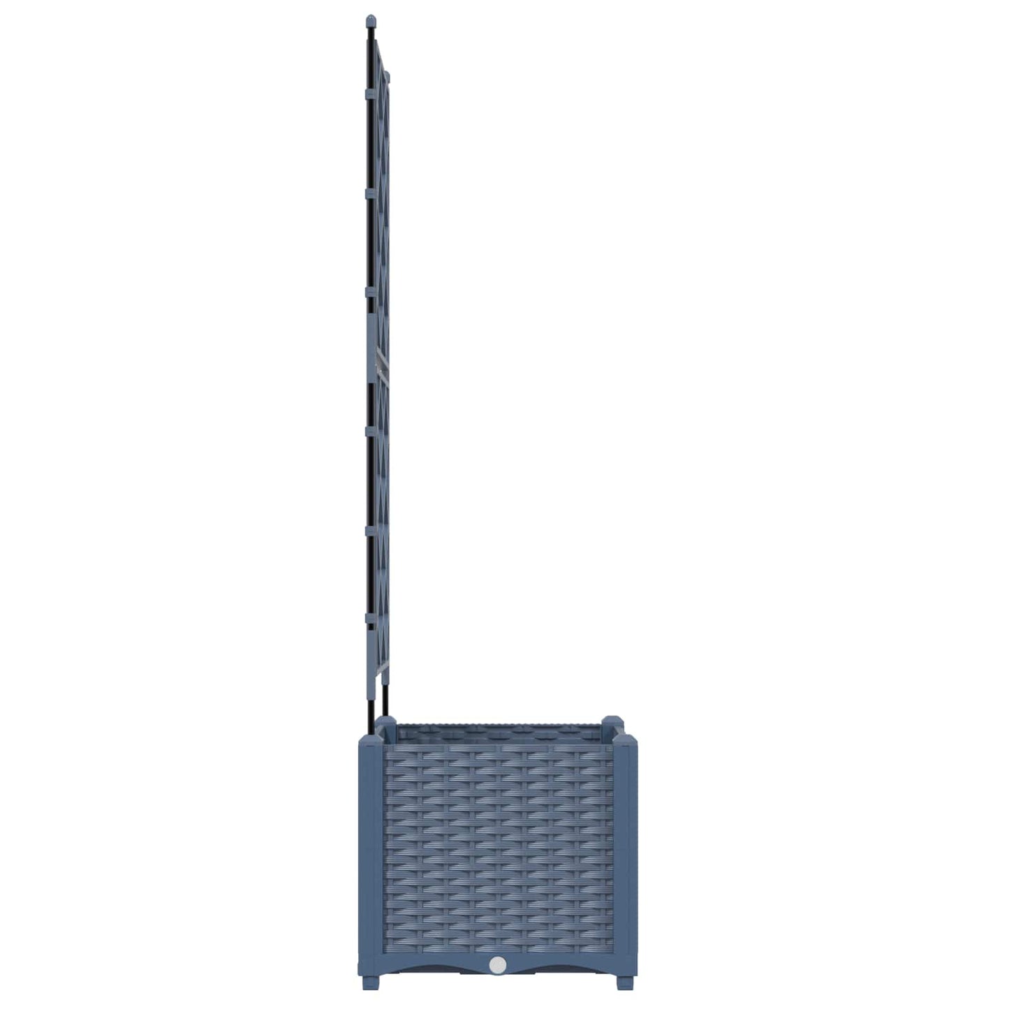 vidaXL Garden Planter Grey 40 x 40 x 143 cm PP