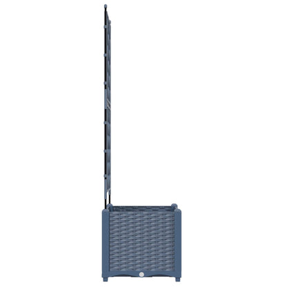 vidaXL Garden Planter Grey 40 x 40 x 143 cm PP