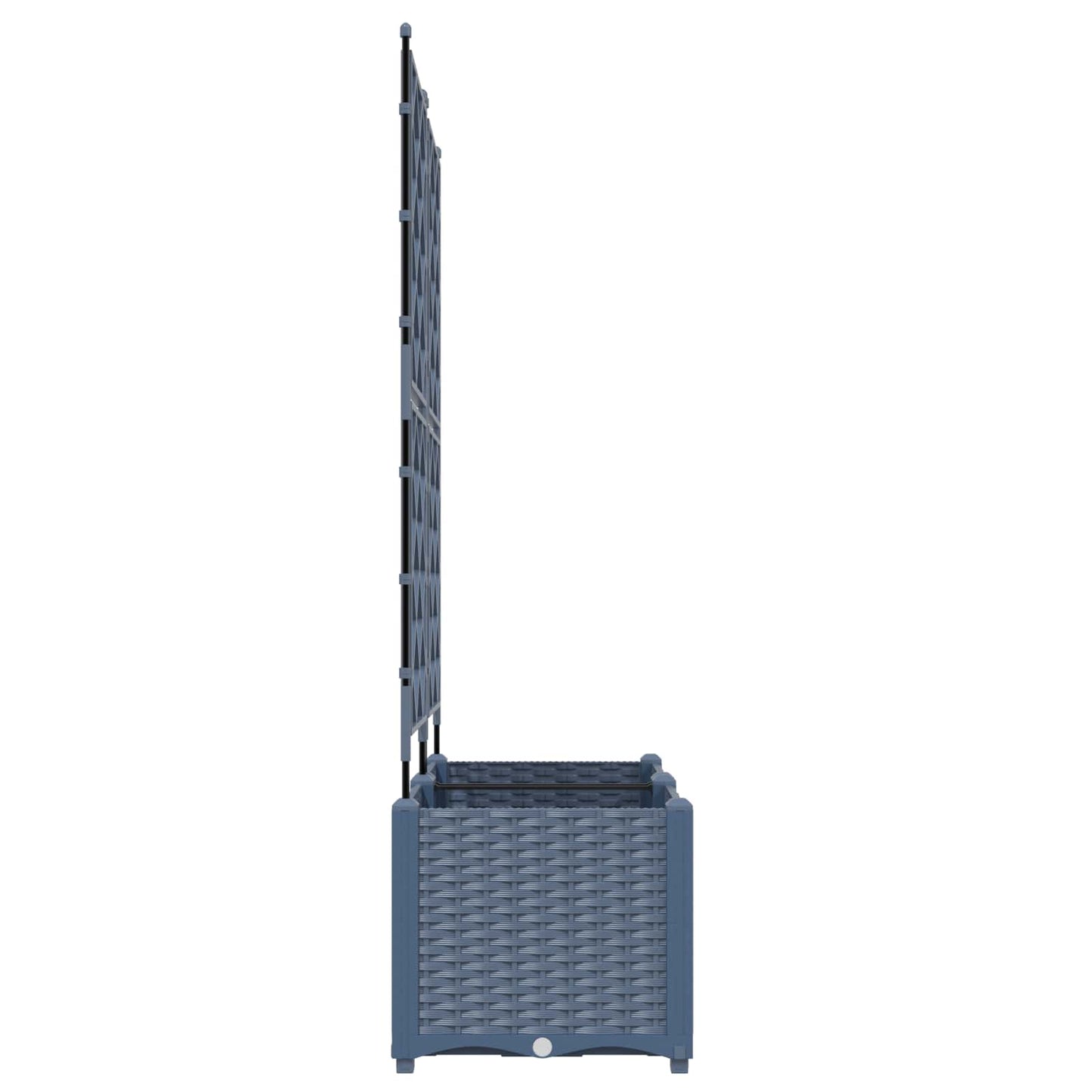 vidaXL Garden Planter 2 pcs Grey 80 x 40 x 143 cm PP