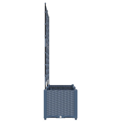 vidaXL Garden Planter 2 pcs Grey 80 x 40 x 143 cm PP