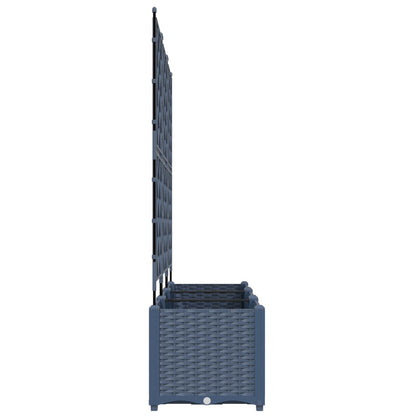 vidaXL Garden Planter 3 pcs Grey 120 x 40 x 143 cm PP