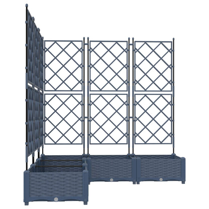 vidaXL Garden Planter 5 pcs Grey 120 x 120 x 125.5 cm PP