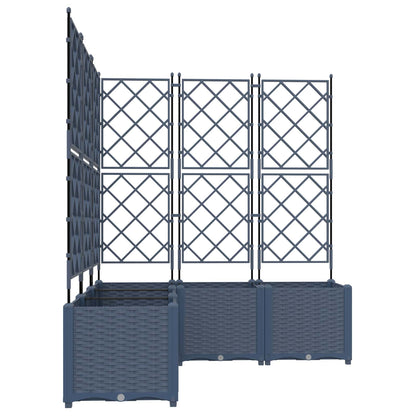 vidaXL Garden Planter 5 pcs Grey 120 x 120 x 143 cm PP