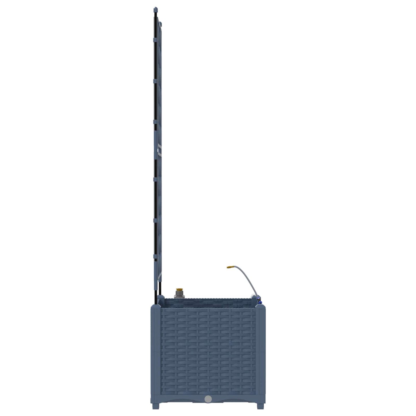 vidaXL Garden Planter Grey 40 x 40 x 142 cm PP
