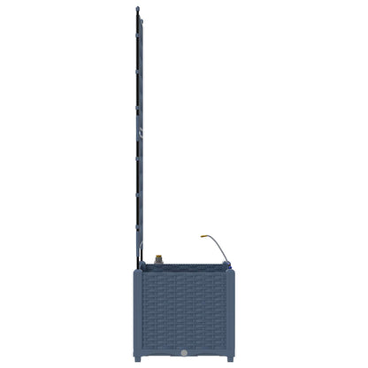 vidaXL Garden Planter Grey 40 x 40 x 142 cm PP