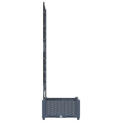 vidaXL Garden Planter LiGht Grey 40 x 40 x 125.5 cm PP