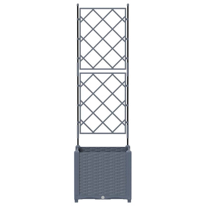 vidaXL Garden Planter LiGht Grey 40 x 40 x 143 cm PP