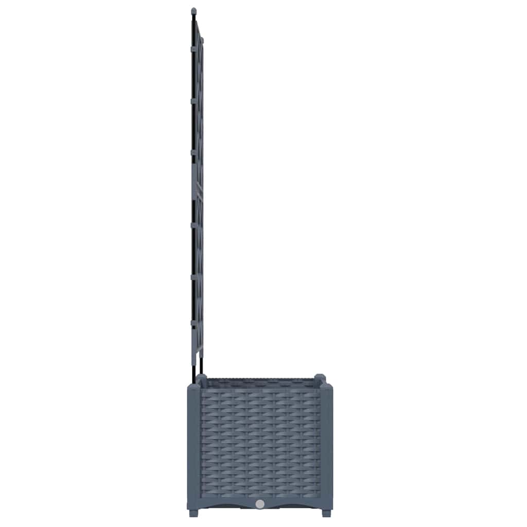 vidaXL Garden Planter LiGht Grey 40 x 40 x 143 cm PP