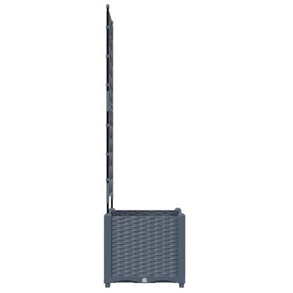 vidaXL Garden Planter LiGht Grey 40 x 40 x 143 cm PP