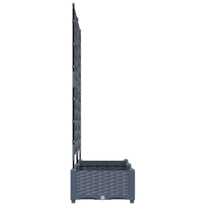 vidaXL Garden Planter 2 pcs LiGht Grey 80 x 40 x 125.5 cm PP
