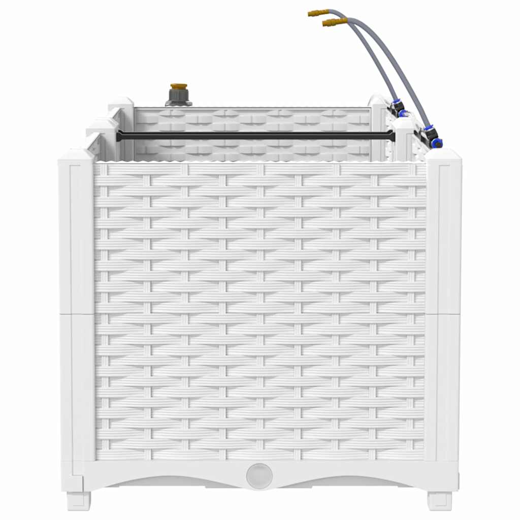 vidaXL Garden Planter 2 pcs White 80 x 40 x 37.5 cm PP