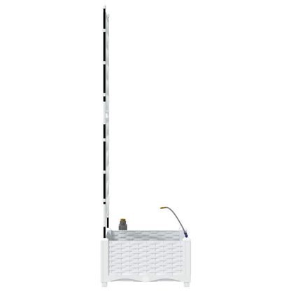 vidaXL Garden Planter White 40 x 40 x 126 cm PP