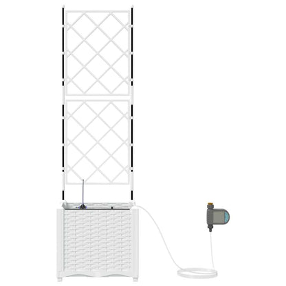 vidaXL Garden Planter White 40 x 40 x 142 cm PP