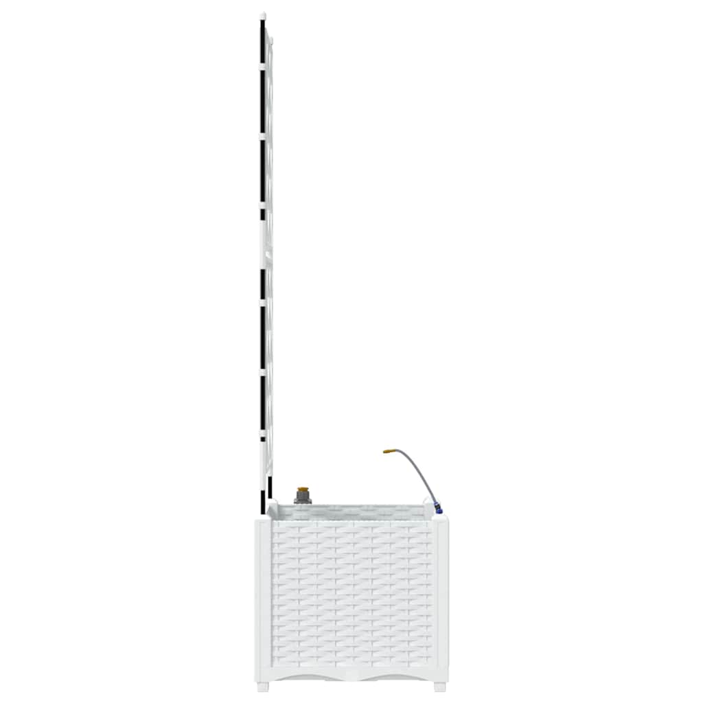 vidaXL Garden Planter White 40 x 40 x 142 cm PP