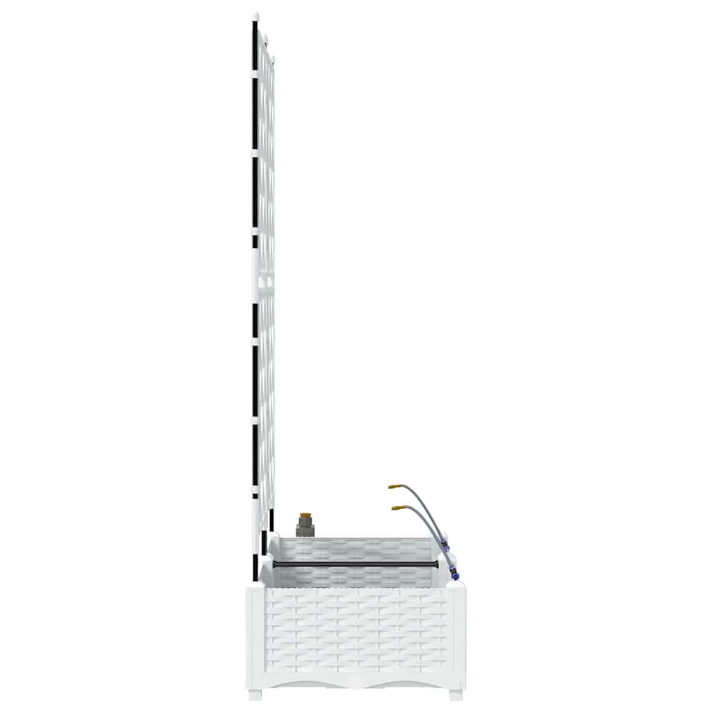 vidaXL Garden Planter 2 pcs White 80 x 40 x 126 cm PP