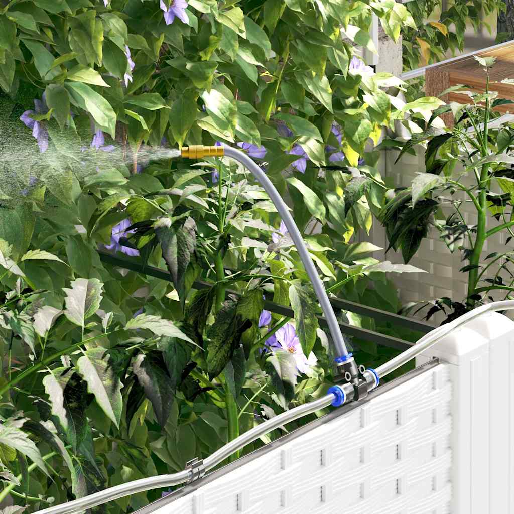 vidaXL Garden Planter 2 pcs White 80 x 40 x 142 cm PP
