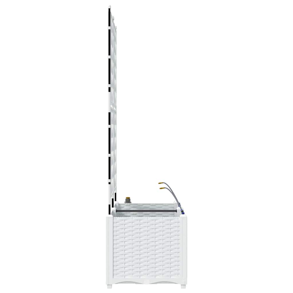vidaXL Garden Planter 2 pcs White 80 x 40 x 142 cm PP