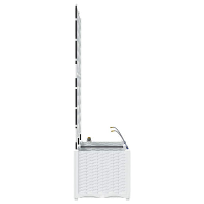vidaXL Garden Planter 2 pcs White 80 x 40 x 142 cm PP