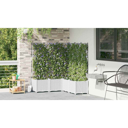 vidaXL Garden White 120 x 120 x 142 cm Steel