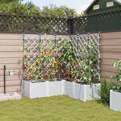 vidaXL Garden White 120 x 120 x 142 cm Steel