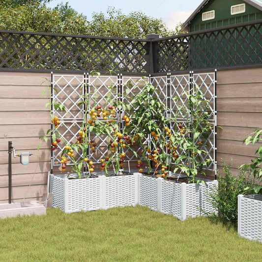 vidaXL Garden White 120 x 120 x 142 cm Steel