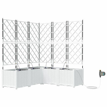vidaXL Garden White 120 x 120 x 142 cm Steel