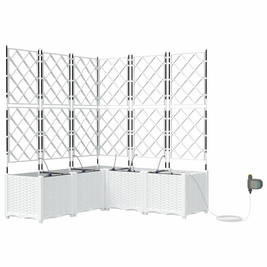 vidaXL Garden White 120 x 120 x 142 cm Steel