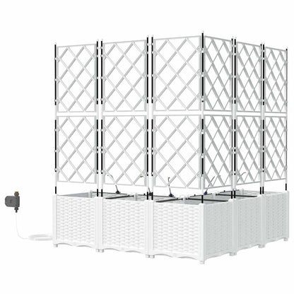 vidaXL Garden White 120 x 120 x 142 cm Steel
