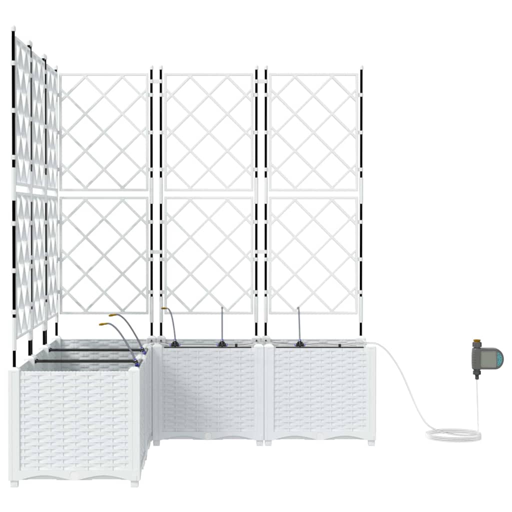 vidaXL Garden White 120 x 120 x 142 cm Steel