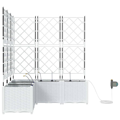 vidaXL Garden White 120 x 120 x 142 cm Steel