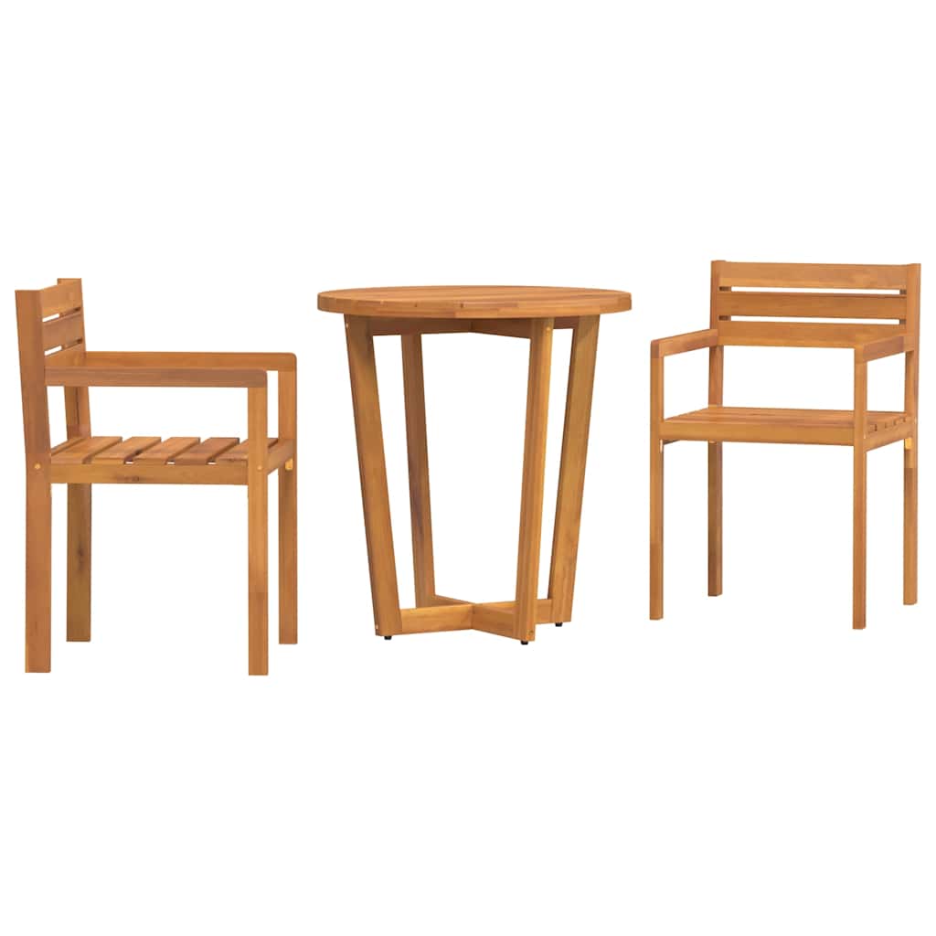 vidaXL 3 Piece Garden Dining Set Solid Wood Acacia