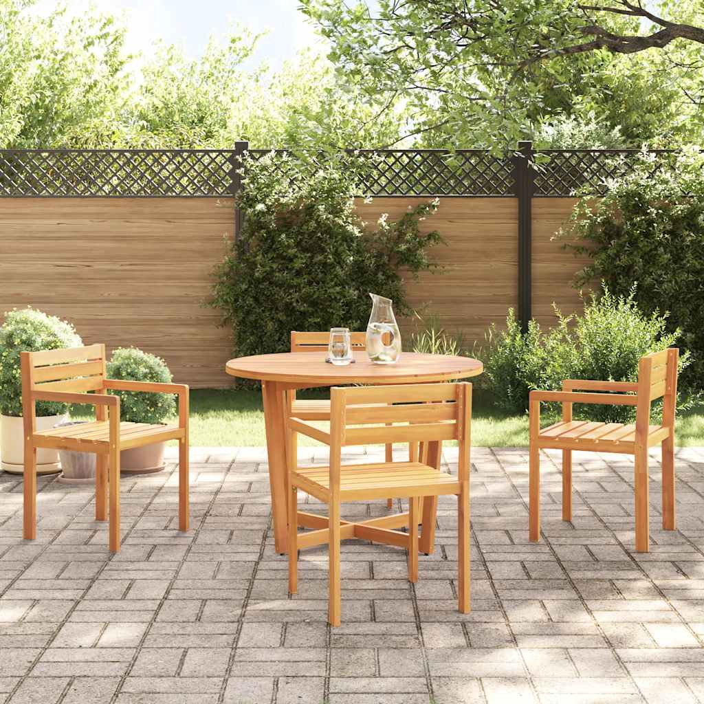 vidaXL 5 Piece Garden Dining Set Solid Wood Acacia